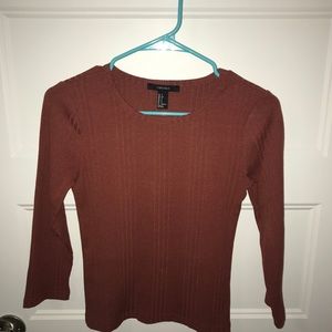 burnt orange F21 Top